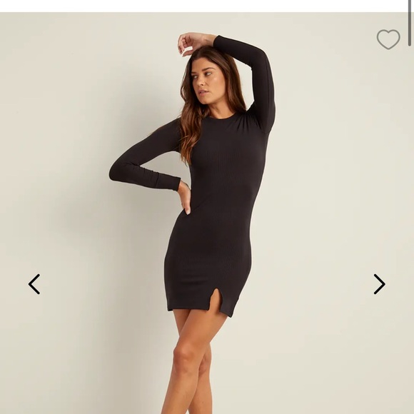 BYLT Basics Dresses & Skirts - BYLT Basics Black Long Sleeve Mini Dress